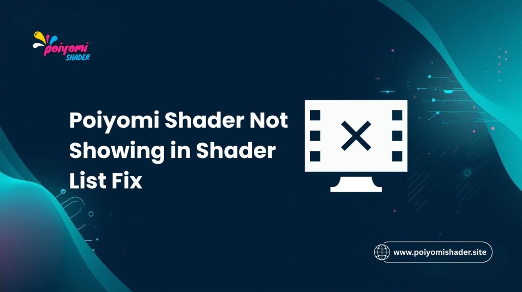 poiyomi shader not showing in shader list fix